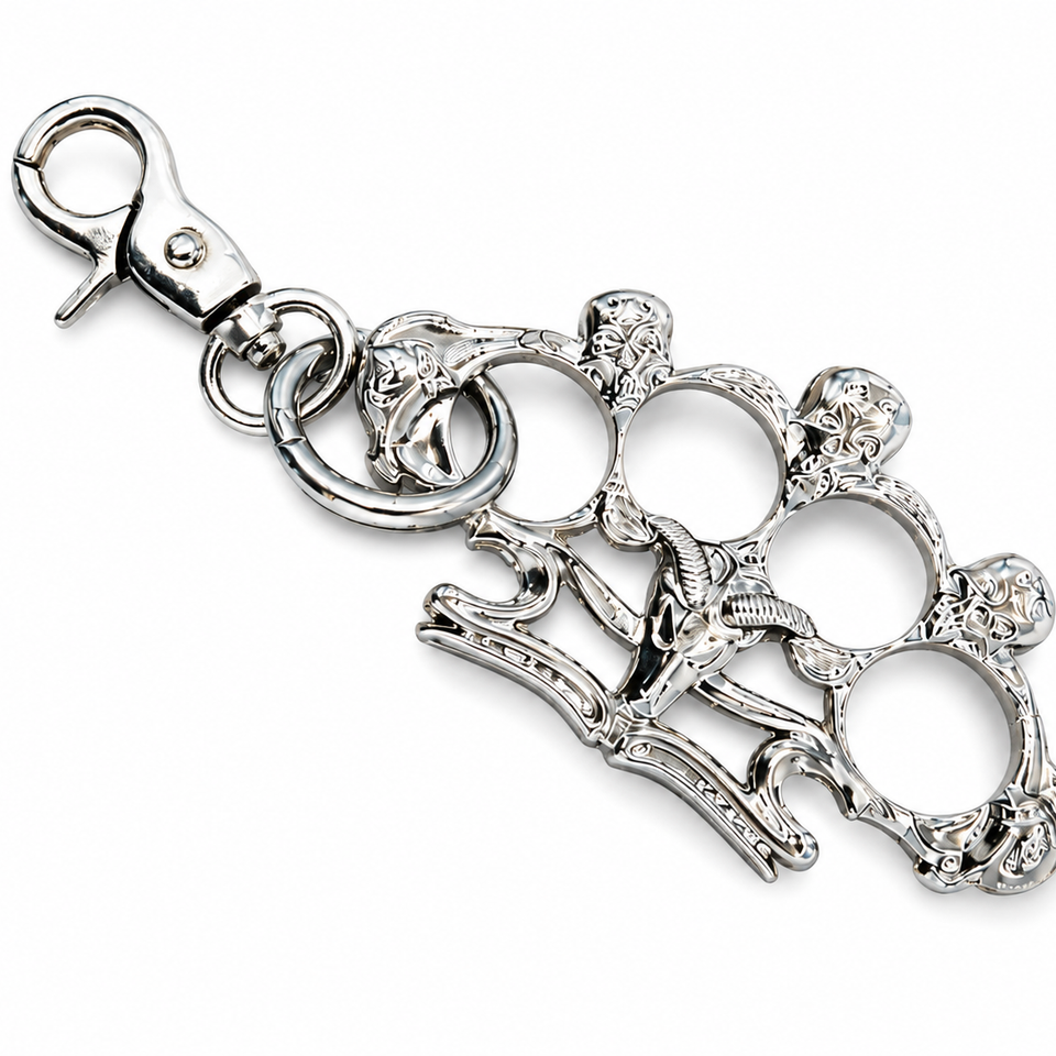 Silver Knuckles With Hook