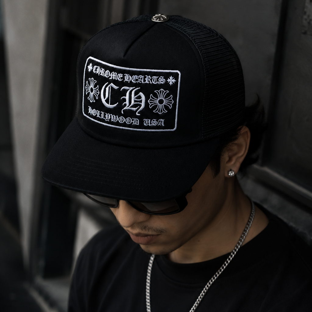 HollyWood Black Tucker Cap