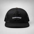 Premium Fleur Cross Trucker Cap – Black Gothic Snapback