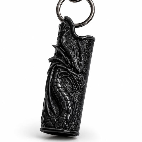 Black Dragon Lighter Keychain