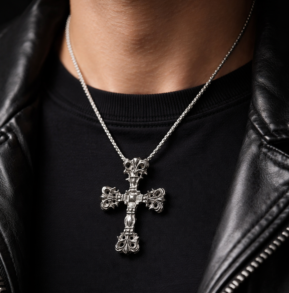 Gothic PENDANT 001 W stainless steel chain