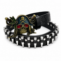 Outlaw Skull Pirate Bullet Belt – Gothic Leather Belt