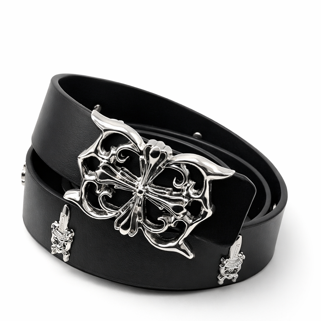Designer Cross Buckle Belt