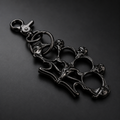 Heavy Gothic Skull Keychain – Black Metal Punk EDC Key Holder with Skull Design
