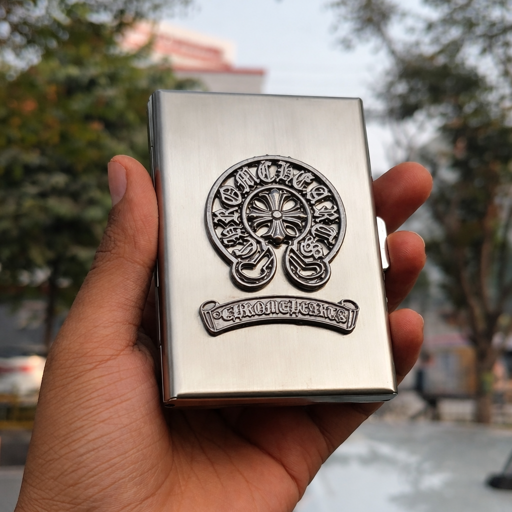 Silver Pro Metal Card Holder – Slim Minimal Wallet