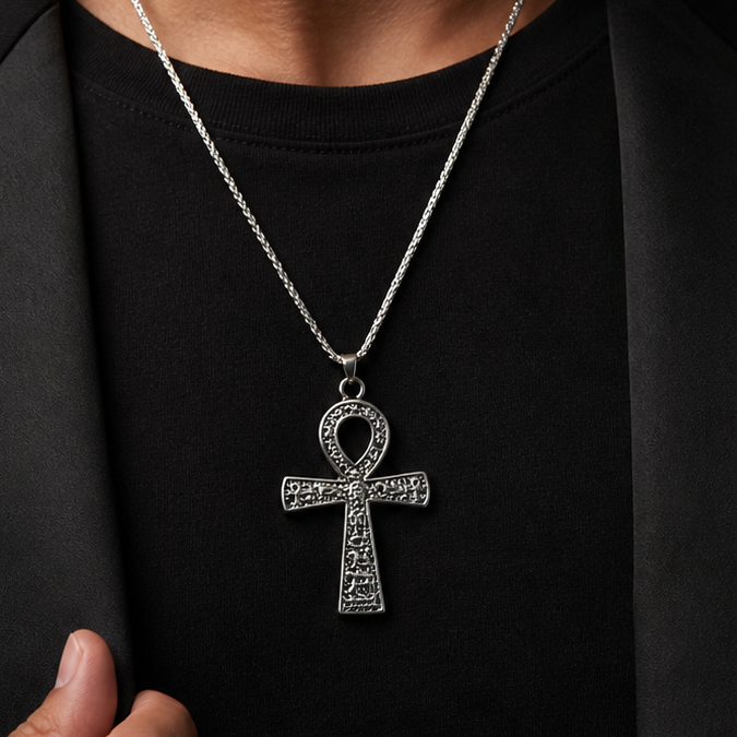 Gothic Ankh Chain Black