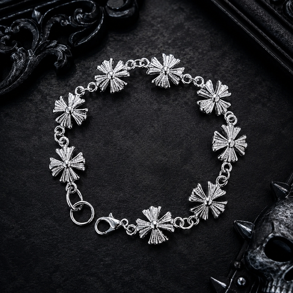 Noir Cross Link Bracelet