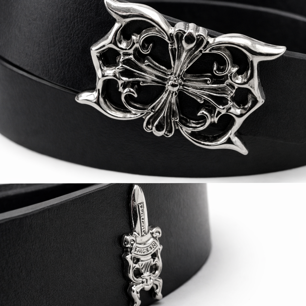 Designer Cross Buckle Belt