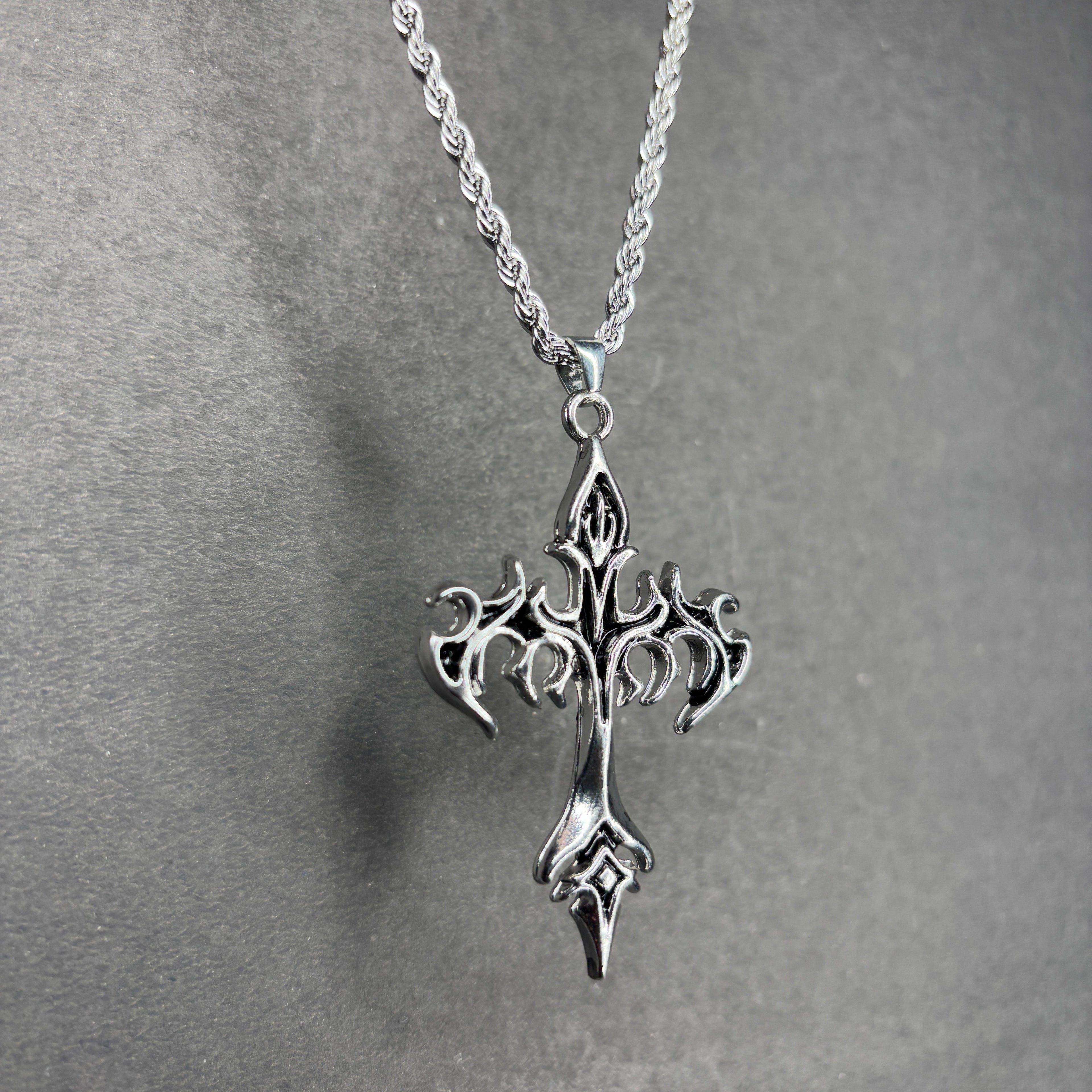 DRAGON CROSS WITH STAINLESS STEEL CHAIN