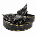 Imperial Eagle Studded Leather Belt – Gothic Statement Belt