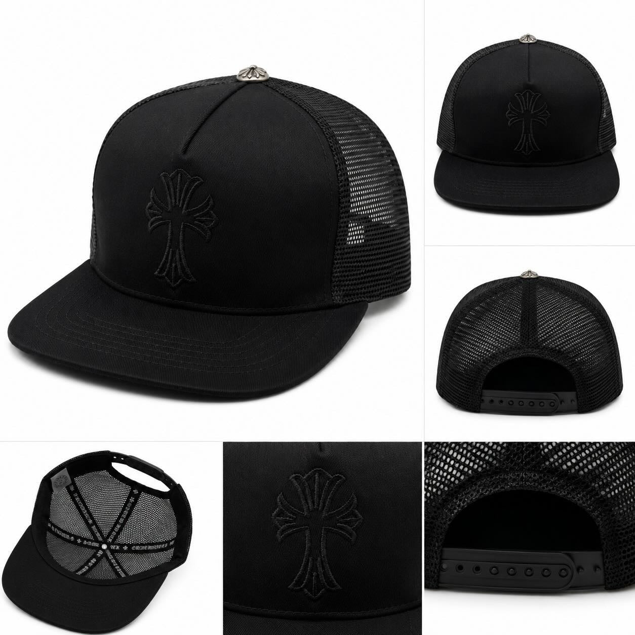 Cross Gothic Black Cap