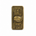 Vintage $100 Dollar Refillable Metal Lighter Cover – Antique Gold Finish
