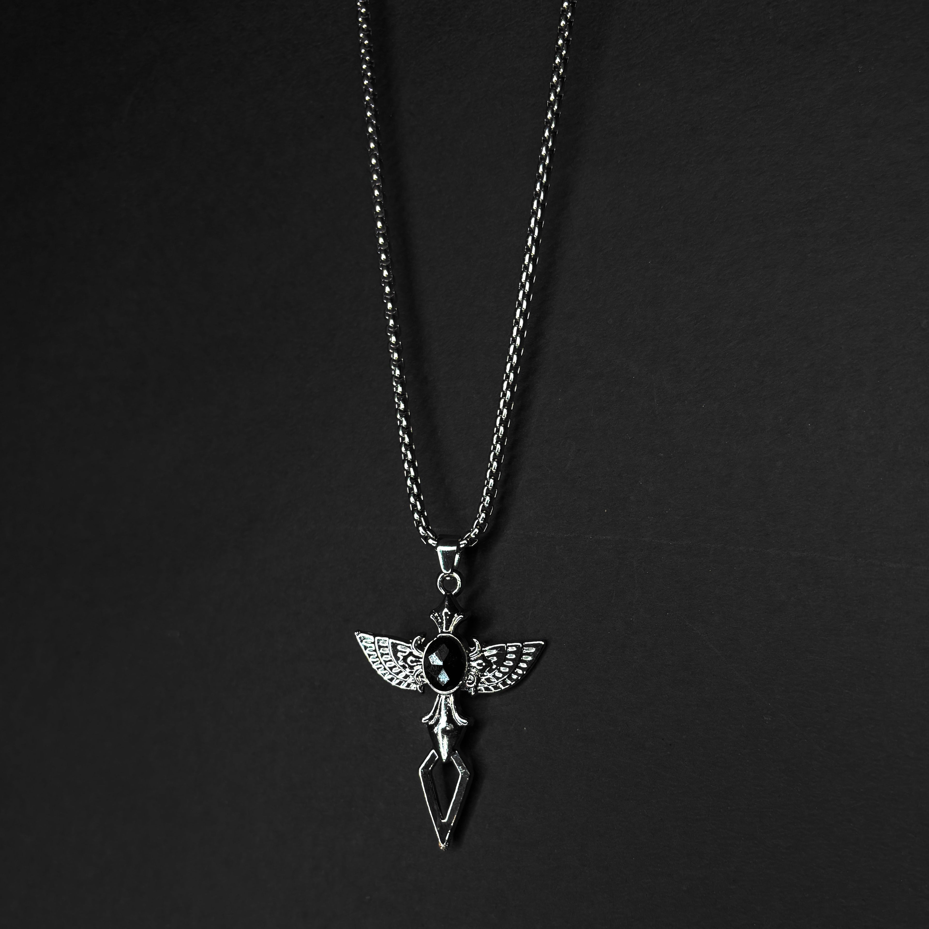 CELESTIAL GUARDIAN PENDANT W STAINLESS STEEL CHAIN