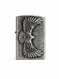 Vintage Eagle Metal Lighter Cover – Silver Finish Refillable Case