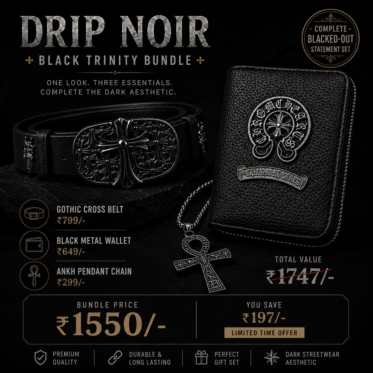 BLACK BUNDLE | Gothic Accessories by DRIPNOIR
