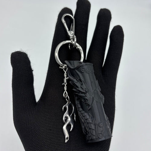 Black Dragon Lighter Keychain | Gothic Accessories by DRIPNOIR