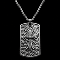 Black Gothic Cross Tag Necklace Black | Gothic Accessories by DRIPNOIR