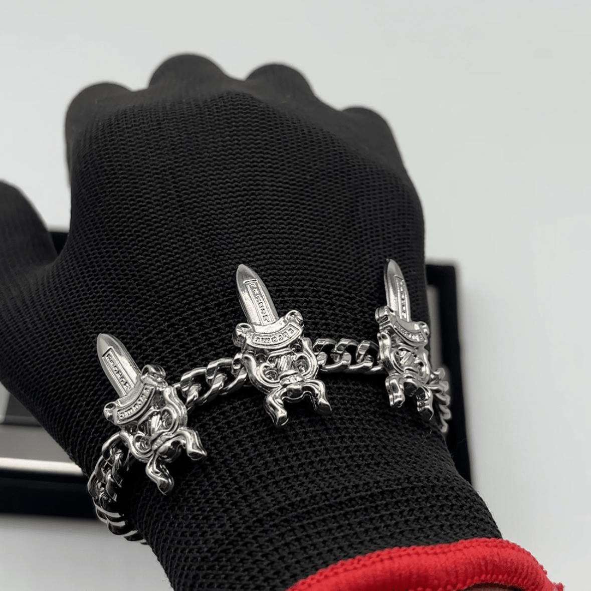 BRACELET 3 CHARMS | Gothic Accessories by DRIPNOIR