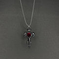 CRIMSON SERPENT W stainless steel chain | Gothic Accessories by DRIPNOIR