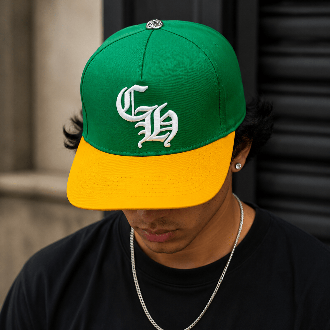 Emerald Gothic Snapback Cap | Premium Embroidered Streetwear Hat | Gothic Accessories by DRIPNOIR