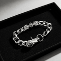 Flame Lobster Clasp Cuban Bracelet | Gothic Accessories by DRIPNOIR
