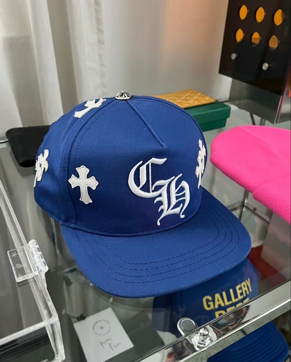 Gothic Snapback – Royal Blue Edition | Gothic Accessories by DRIPNOIR