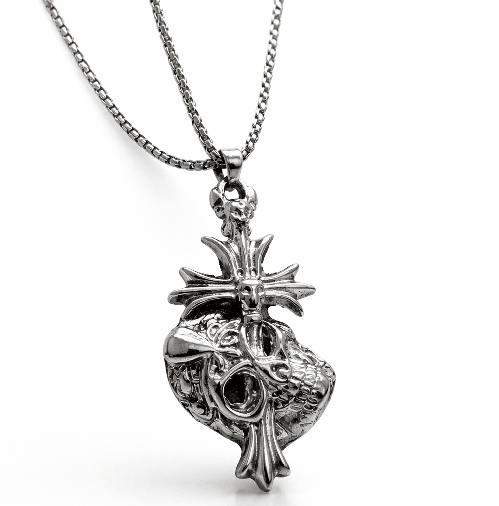 Holy Trinity PENDANT W stainless steel chain | Gothic Accessories by DRIPNOIR