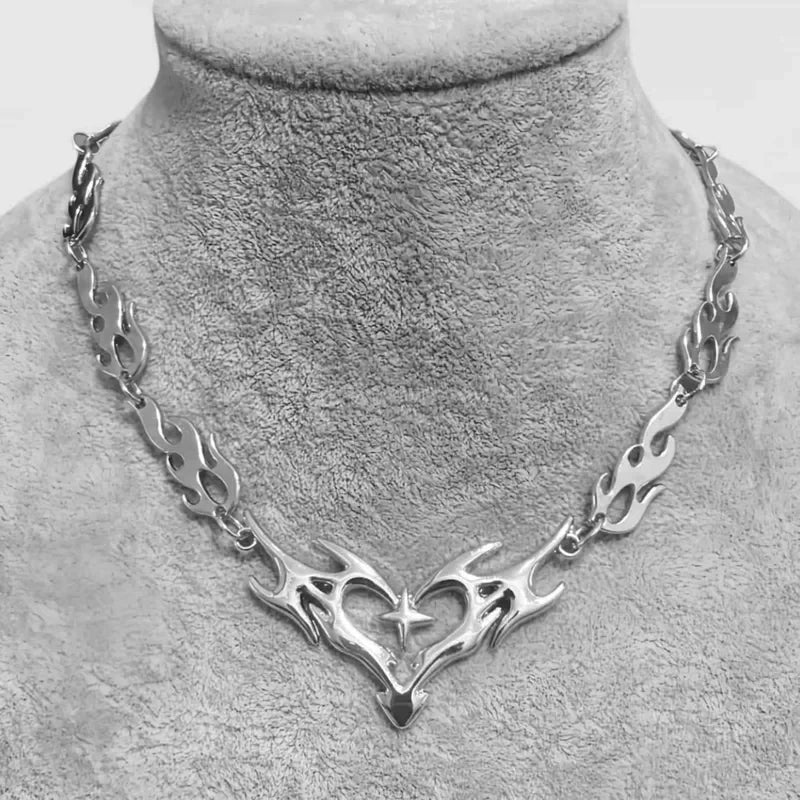 Inferno Heart Necklace | Gothic Accessories by DRIPNOIR