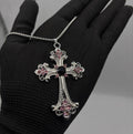 KING CROSS PENDANT PINK | Gothic Accessories by DRIPNOIR