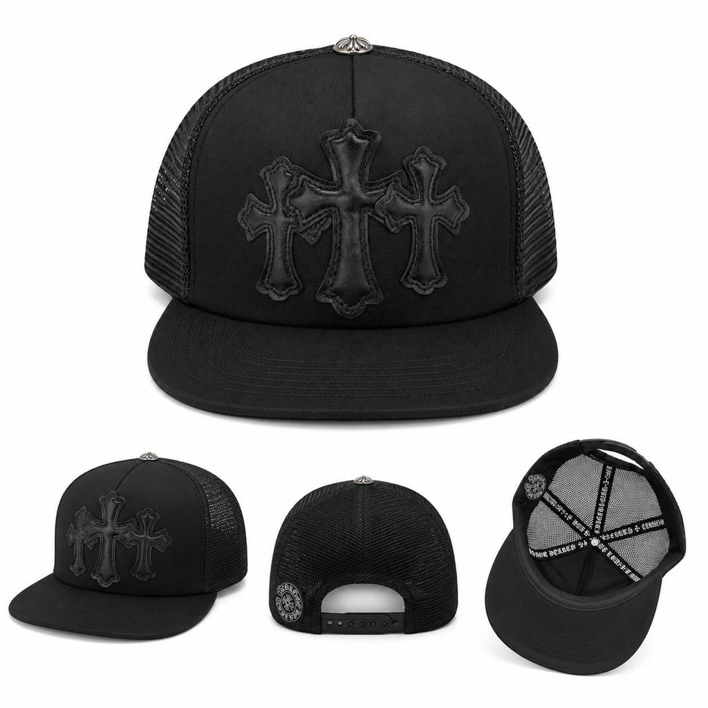 Noir Trinity Gothic Trucker Cap | Gothic Accessories by DRIPNOIR
