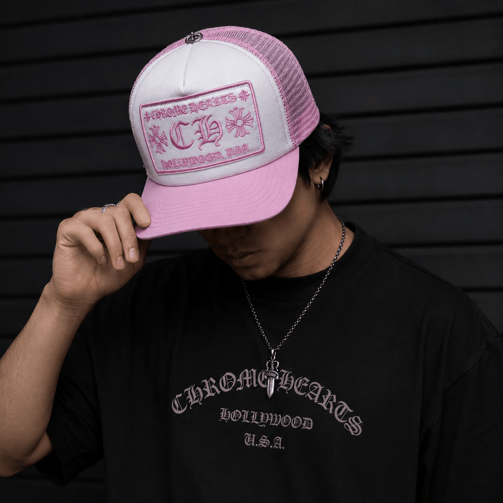 Pink tucker cap | Gothic Accessories by DRIPNOIR