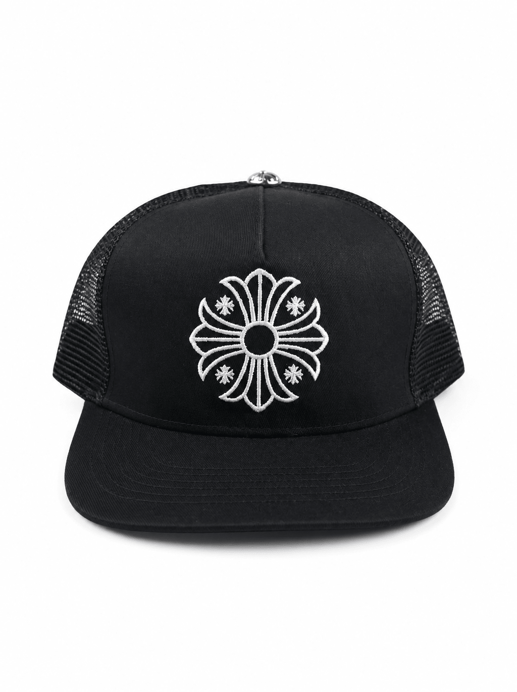 Premium Gothic Cross Snapback Cap – Black Trucker Hat | Gothic Accessories by DRIPNOIR