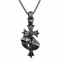 Shadow Cross Skull Pendant – Stainless Steel Chain | Gothic Accessories by DRIPNOIR