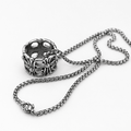 Silver Gothic Barrel Pendant Necklace | Gothic Accessories by DRIPNOIR