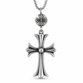 Silver Gothic Cross Pendant Necklace | Gothic Accessories by DRIPNOIR