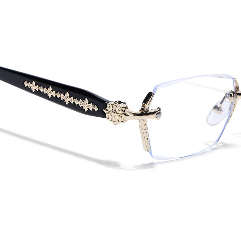 Silver Rimless Eyeglasses | Gothic Accessories by DRIPNOIR