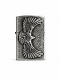 Vintage Eagle Metal Lighter Cover – Silver Finish Refillable Case | Gothic Accessories by DRIPNOIR